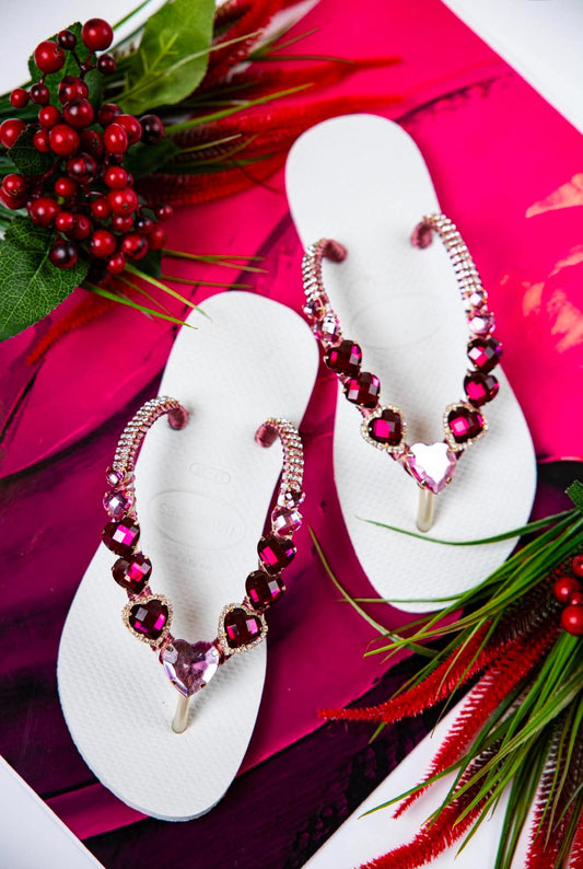 Ruby Heart Luxe Sandals
