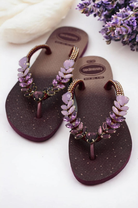 Dahlia Purple Bloom Sandals